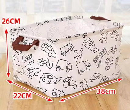 Pop Up Canvas Basket - Car Truck Plane