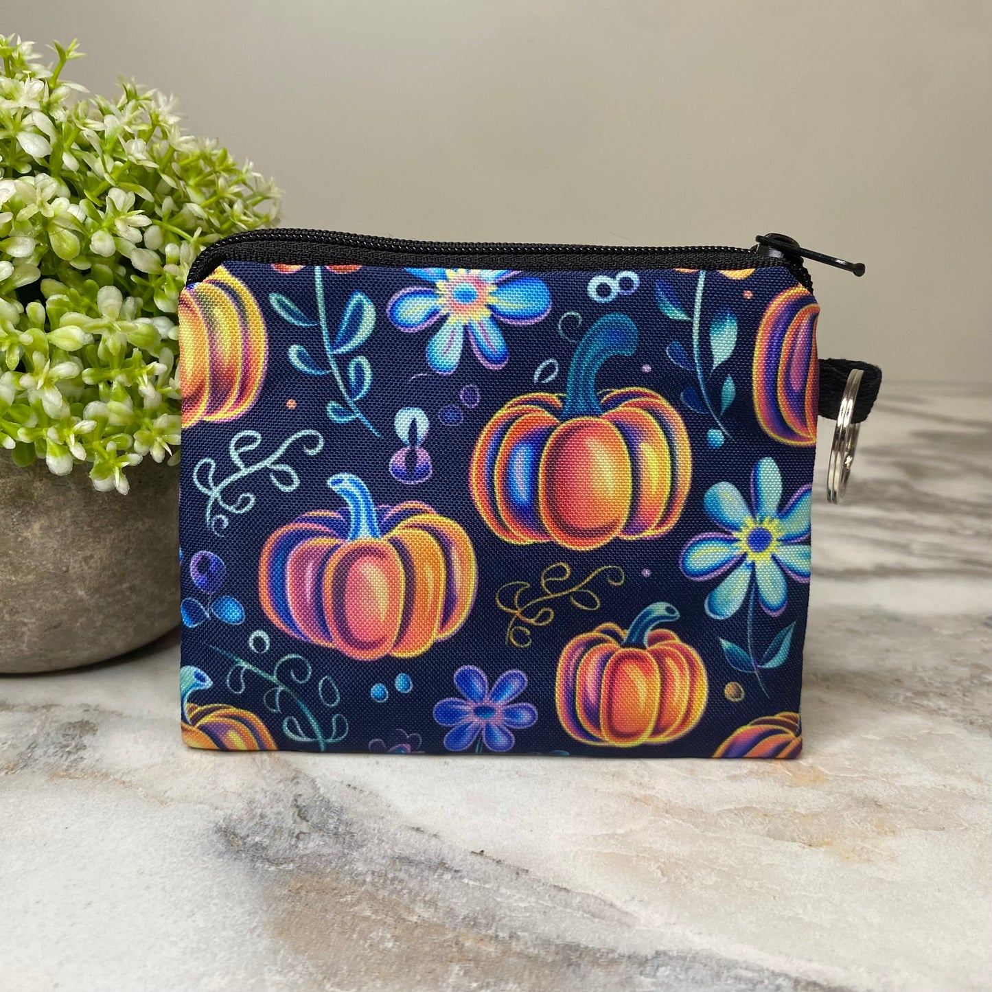 Mini Pouch - Halloween Fall - Glowing Pumpkins