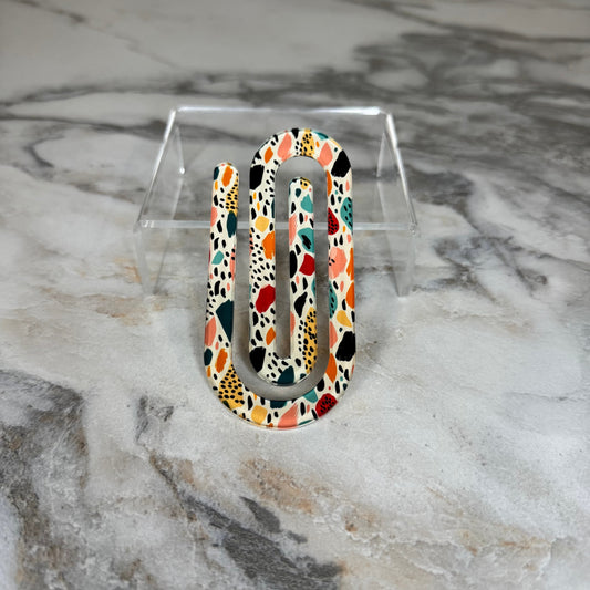 Jumbo Paperclip - Abstract Stones Brush Stroke