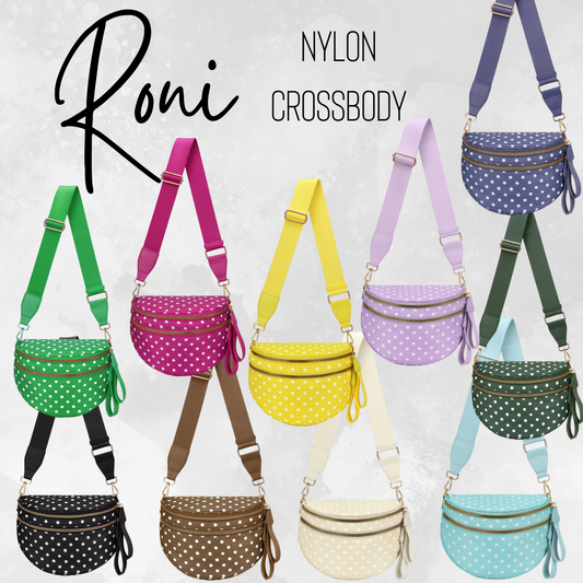 Roni - Polka Dot - Nylon Crossbody - PREORDER 8/6-8/9