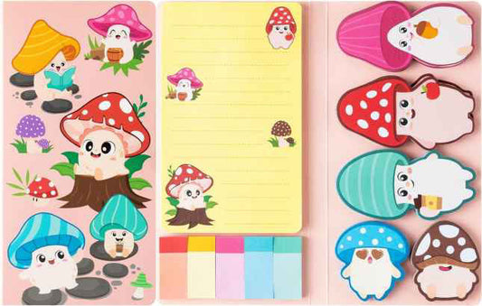 Sticky Note Booklet Set - Mushrooms