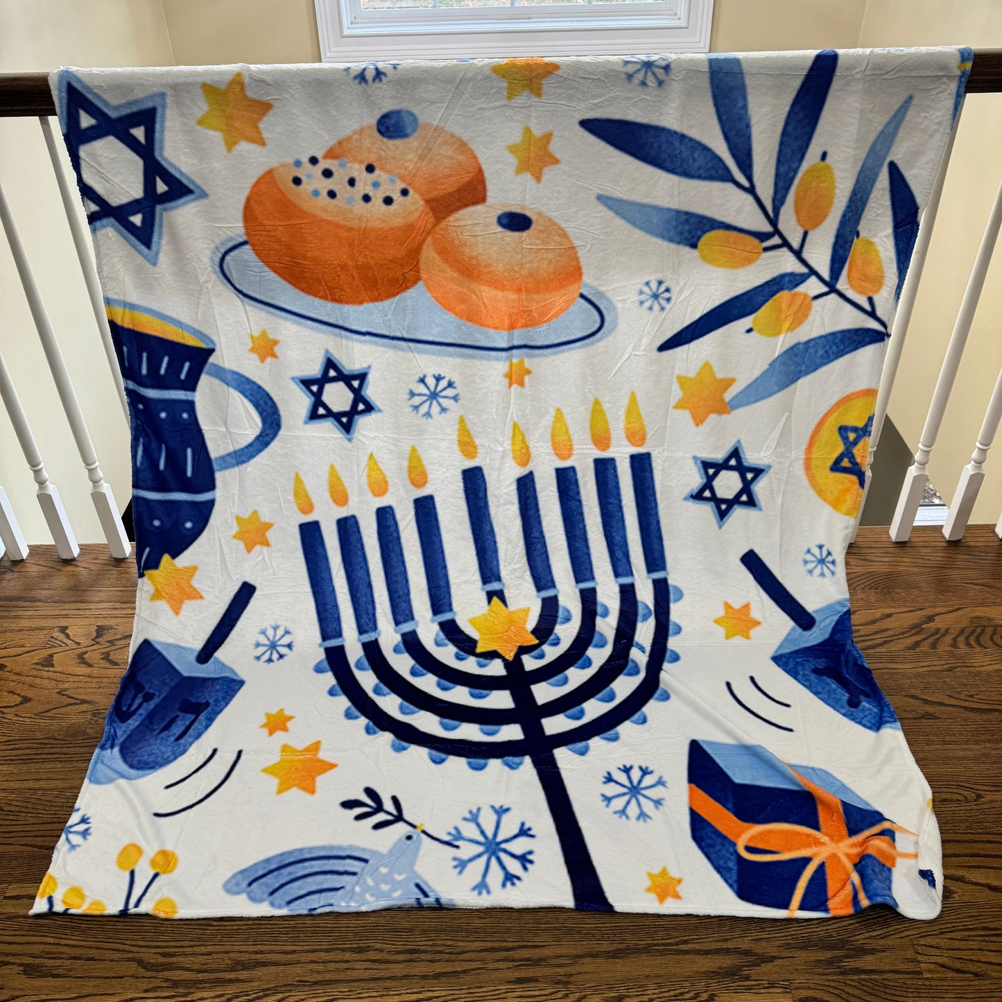Blanket - White Hanukkah Holiday - PREORDER ENDS 10/10