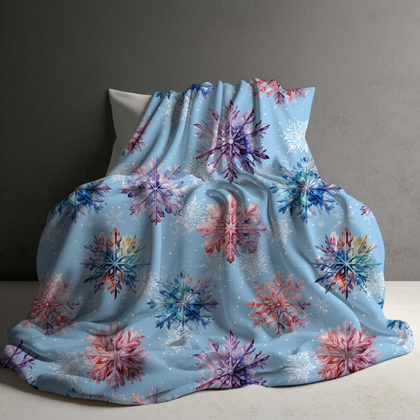 Blanket - Christmas - Snowflake on Blue - PREORDER ENDS 10/10