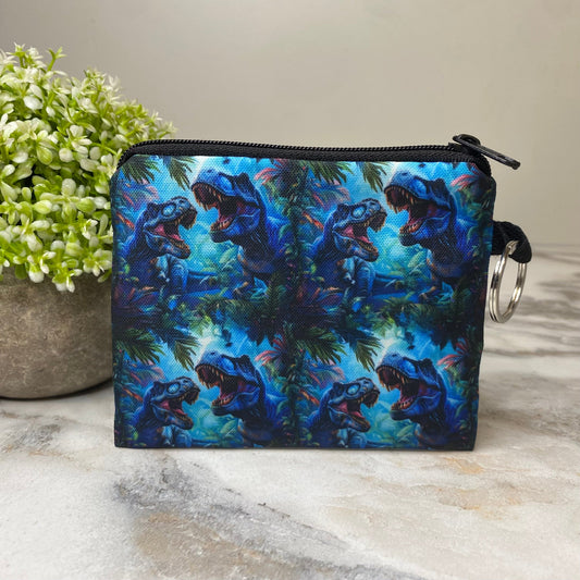 Mini Pouch - Blue Dinosaur