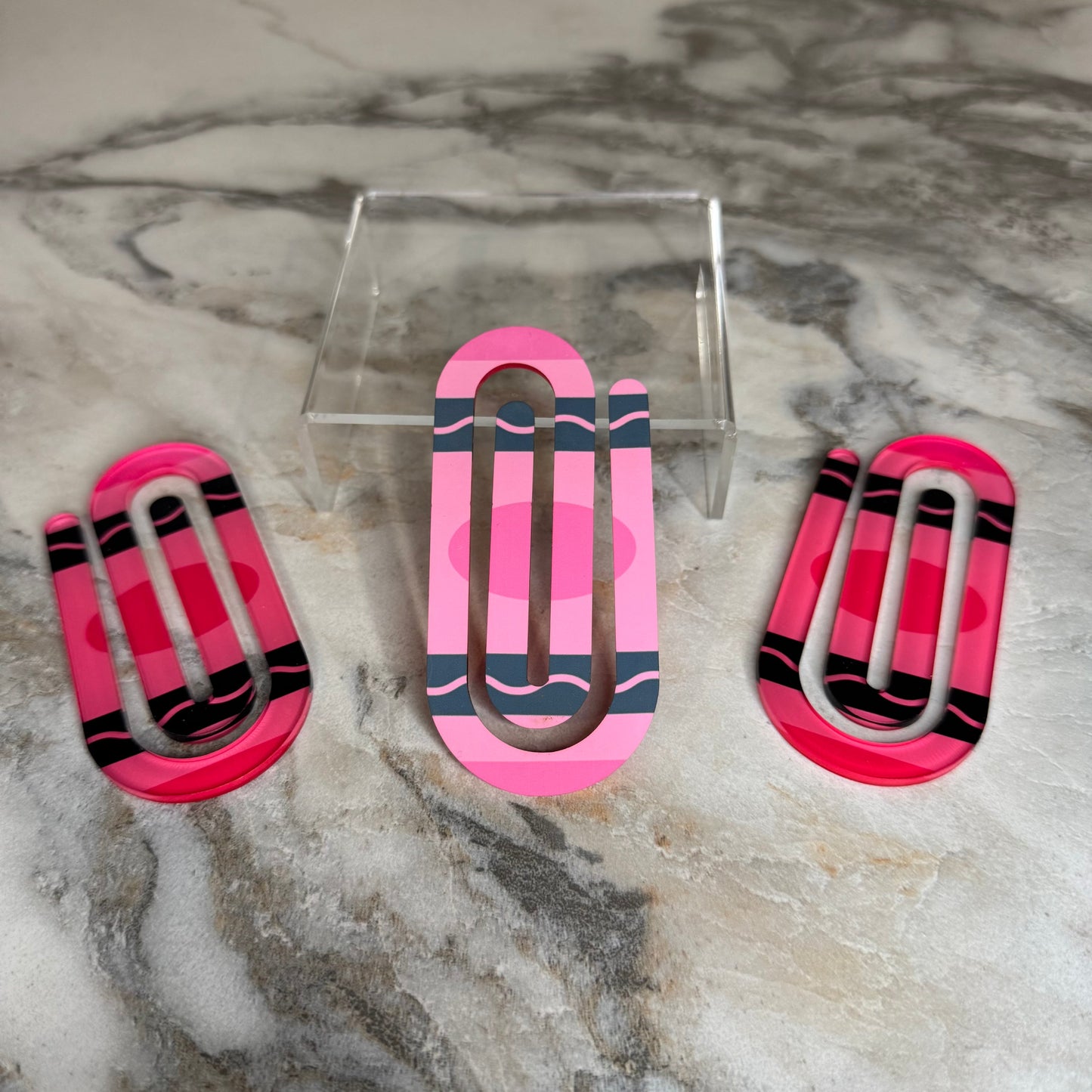 Jumbo Paperclip - Hot Pink Crayon