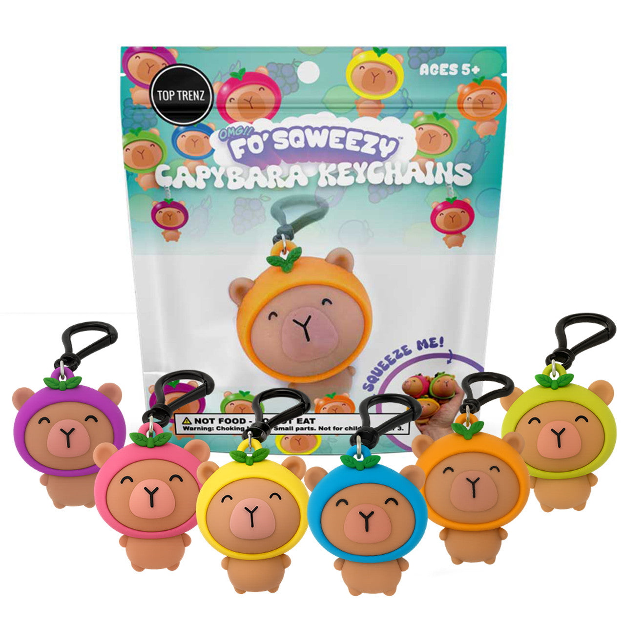 Fo Sqweezy Capybara Keychains Toy