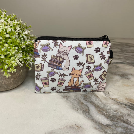 Mini Pouch - Cat Books