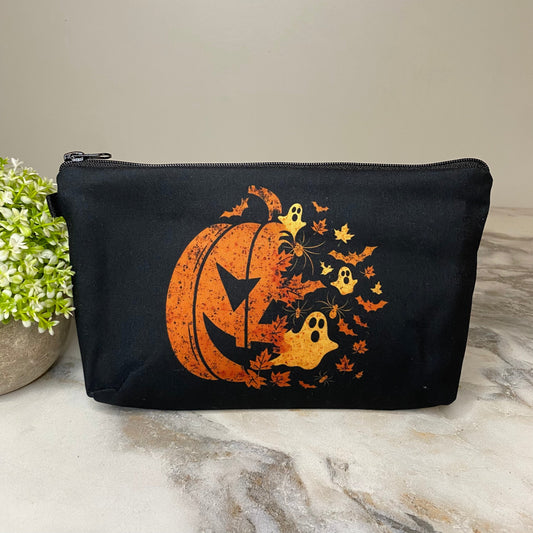 Pouch - Halloween - Half Pumpkin Leaves