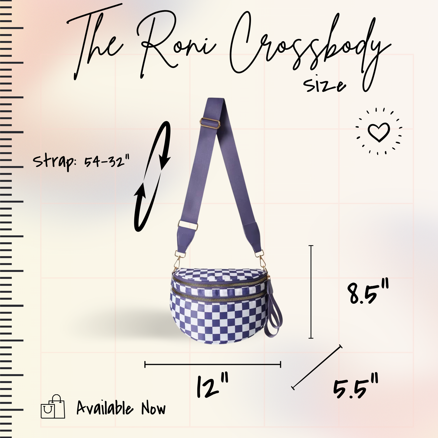 The Roni Nylon Crossbody - Checkered Beige